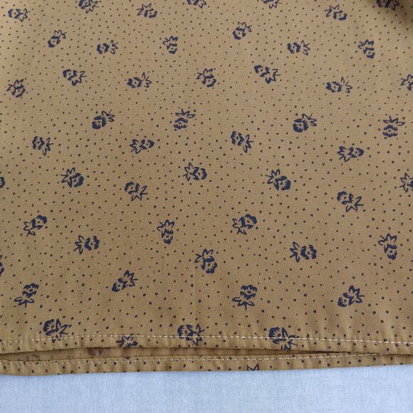 UO Kimchi Blue Mustard Lace up Dress 4 floral ruffles olive corset style front - Picture 3 of 13